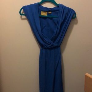 Blue sash dress